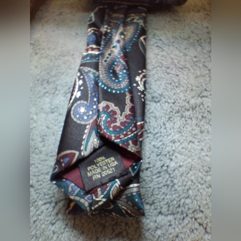 Ties - 1 Blue Paisley and 2 Red and White Spotted - Picture 5 of 6